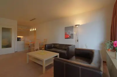 Ein Sitzbereich in der Unterkunft Apartment 428