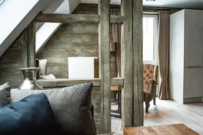 Ein Sitzbereich in der Unterkunft StrandBerg's Ursprung: Spa & Kitchen