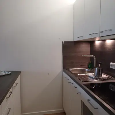 Küche/Küchenzeile in der Unterkunft App 342 gemütlich und mit Weitblick