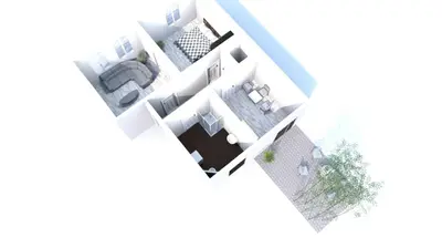Grundriss der Unterkunft Ferienwohnung zur Vossbrücke