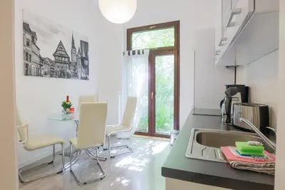Küche/Küchenzeile in der Unterkunft Ferienwohnung zur Vossbrücke