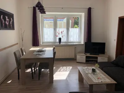 TV/Unterhaltungsangebot in der Unterkunft Ferienwohnung An der Bodetal Therme