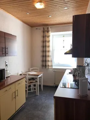 Küche/Küchenzeile in der Unterkunft Ferienwohnung An der Bodetal Therme