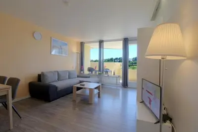 Ein Sitzbereich in der Unterkunft Apartment 478