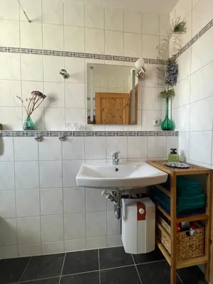 Ein Badezimmer in der Unterkunft Ferienwohnung für 2 Gäste
