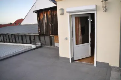 Ein Balkon oder eine Terrasse in der Unterkunft Ferienwohnung für 2 Gäste