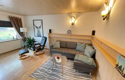 Ein Sitzbereich in der Unterkunft Ferienhaus Kurt