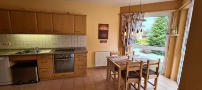 Küche/Küchenzeile in der Unterkunft Ferienwohnung Aaron II inkl Bettwäsche Handtücher Endreinigung