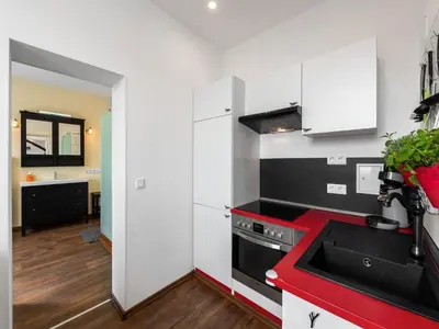 Küche/Küchenzeile in der Unterkunft Ferienwohnung in Blankenburg