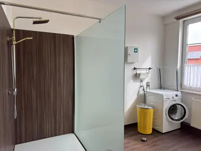 Ein Badezimmer in der Unterkunft Ferienwohnung in Blankenburg