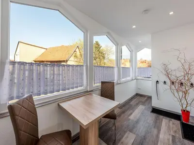 Ein Sitzbereich in der Unterkunft Ferienwohnung in Blankenburg