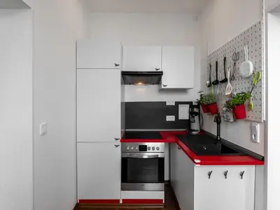 Küche/Küchenzeile in der Unterkunft Ferienwohnung in Blankenburg