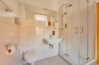 Ein Badezimmer in der Unterkunft Hotel Schlossblick