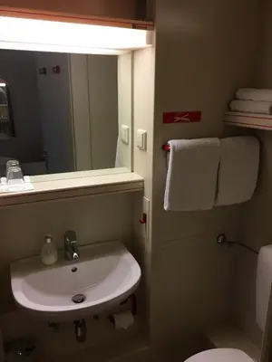 Ein Badezimmer in der Unterkunft Gästehaus Hohensee
