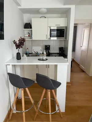 Küche/Küchenzeile in der Unterkunft Ferienwohnung im Marktkirchhof