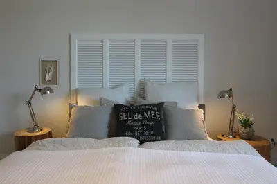 Ein Bett oder Betten in einem Zimmer der Unterkunft Ferienwohnung Wiesengrund