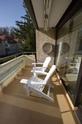 Ein Balkon oder eine Terrasse in der Unterkunft Ferienwohnung Wiesengrund