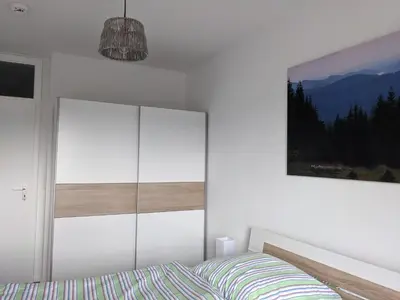 Ein Bett oder Betten in einem Zimmer der Unterkunft Fernblick Braunlage