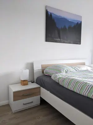 Ein Bett oder Betten in einem Zimmer der Unterkunft Fernblick Braunlage