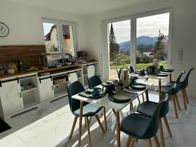 Küche/Küchenzeile in der Unterkunft Designpension Idyll Nr21 Hotel Garni