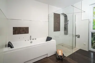 Ein Badezimmer in der Unterkunft Designpension Idyll Nr21 Hotel Garni