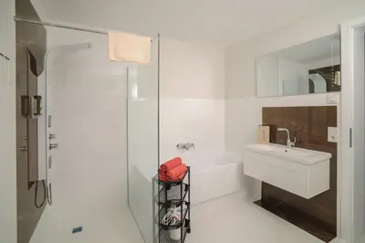Ein Badezimmer in der Unterkunft Designlofts Über der Stadt - Sennhütte 15