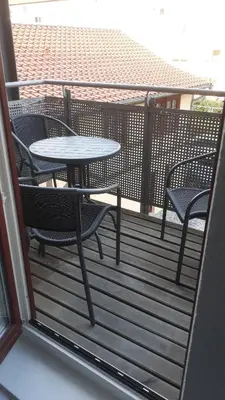 Ein Balkon oder eine Terrasse in der Unterkunft Ferienwohnung Neuer Weg 15