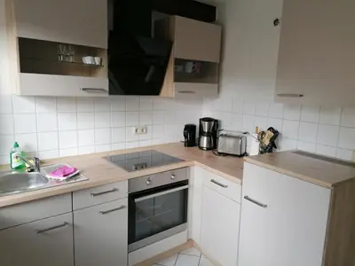 Küche/Küchenzeile in der Unterkunft Ferienwohnung Neuer Weg 15