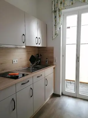 Küche/Küchenzeile in der Unterkunft Ferienwohnung Neuer Weg 15