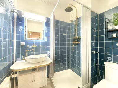 Ein Badezimmer in der Unterkunft RelaxApartments ABENDSONNE im Herzen des Harzes - ein El Dorado für Wanderer, Biker und Ruhesuchende - mit sonnigem Balkon und Platz für bis zu 3 Personen