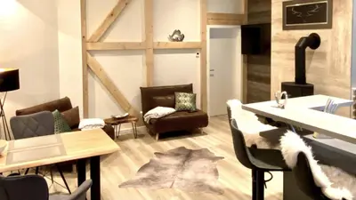 Ein Sitzbereich in der Unterkunft wohlBfinden appartementhaus