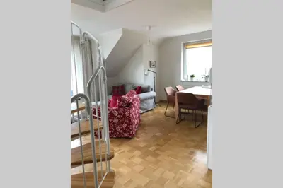Ein Sitzbereich in der Unterkunft Ferienwohnung Harzglueck auf 2 Etagen mit grossem SW-Balkon