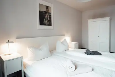 Ein Bett oder Betten in einem Zimmer der Unterkunft Zum Jakobi 2