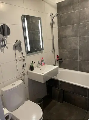Ein Badezimmer in der Unterkunft Ferienwohnung am Fischteich - Wernigerode im Herzen des Harzes