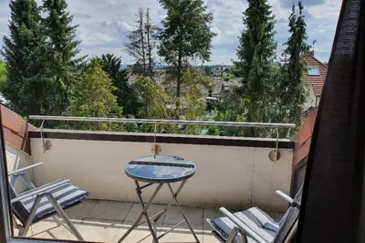 Ein Balkon oder eine Terrasse in der Unterkunft Michaels Fewo Erbhai