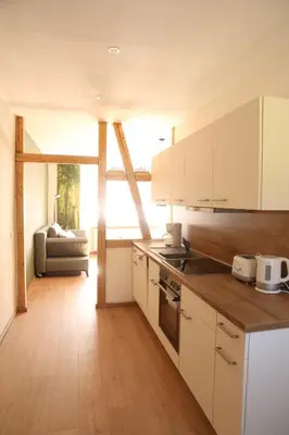 Küche/Küchenzeile in der Unterkunft Ferienwohnung Evi