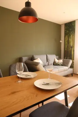 Ein Sitzbereich in der Unterkunft Ferienwohnung Evi