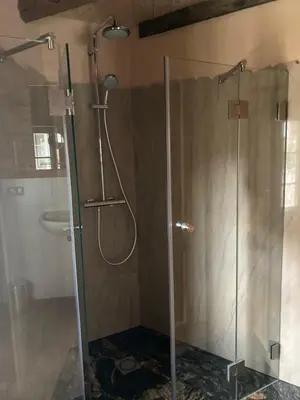 Ein Badezimmer in der Unterkunft Münzenberg 42
