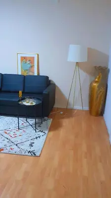 Ein Sitzbereich in der Unterkunft Dream Home-3Zimmerwohnung, großer Balkon, gegenüber der Kristall Therme