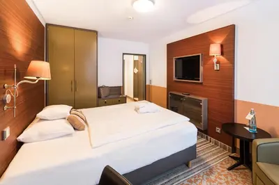 Ein Bett oder Betten in einem Zimmer der Unterkunft Göbel´s Vital Hotel Bad Sachsa