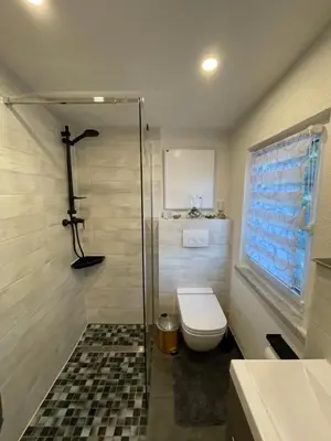 Ein Badezimmer in der Unterkunft Haus Gisela