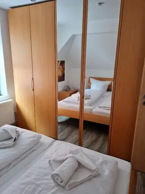 Ein Bett oder Betten in einem Zimmer der Unterkunft Ferienwohnung Holti