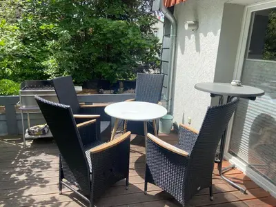 Ein Patio oder anderer Außenbereich in der Unterkunft Ferienwohnung Black Beauty