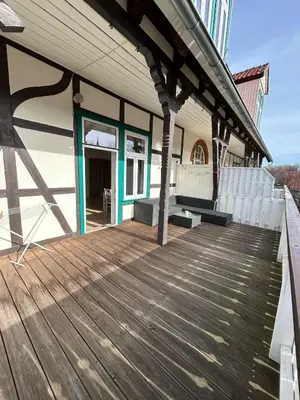 Ein Balkon oder eine Terrasse in der Unterkunft Ferienwohnung zur Silbertanne