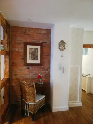Küche/Küchenzeile in der Unterkunft Ferienwohnung / Hotel Zur Tanne