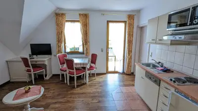 Küche/Küchenzeile in der Unterkunft Hotel und Berggasthof Zum Sonnenhof