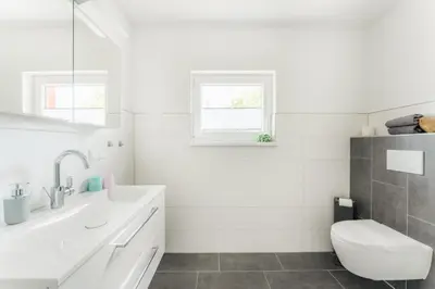 Ein Badezimmer in der Unterkunft Reitstieg