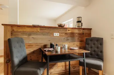 Ein Sitzbereich in der Unterkunft Schlufter Wiese