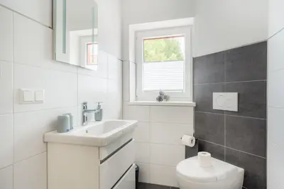 Ein Badezimmer in der Unterkunft Schlufter Wiese