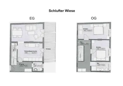 Grundriss der Unterkunft Schlufter Wiese